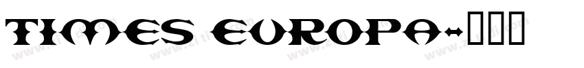 Times Europa字体转换